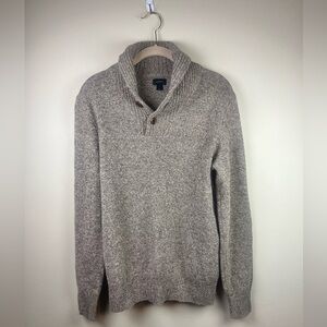 J Crew 100% Lambswool Shawl Collar Sweater Size Small